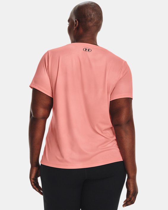 Camiseta manga corta con cuello en V UA Velocity Printed para mujer, Pink, pdpMainDesktop image number 1